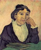Gogh, Vincent van - The Arlesienne(Madame Ginoux), with Cherrg Colored Background